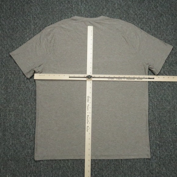 Vuori Shirt Mens Large Brown Heather Strato Tech Short Sleeve Lightweight - Picture 4 of 7